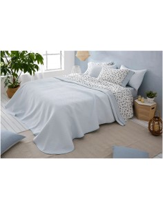 Colcha de verano Burrito Blanco 162 color cielo reversible